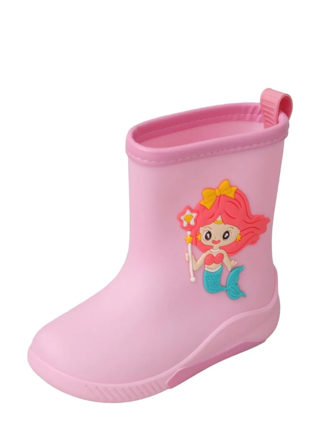 Adorable Pink Mermaid Rain Boots For Girls