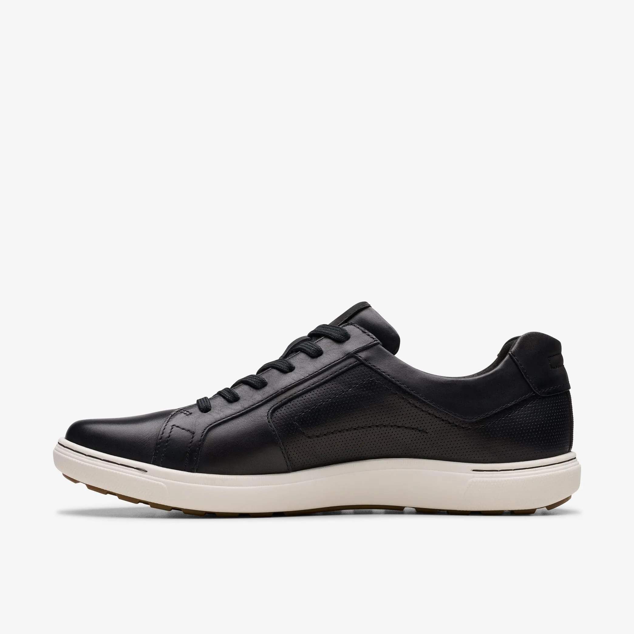 Clarks Men's Mapstone Lace- Black Leather