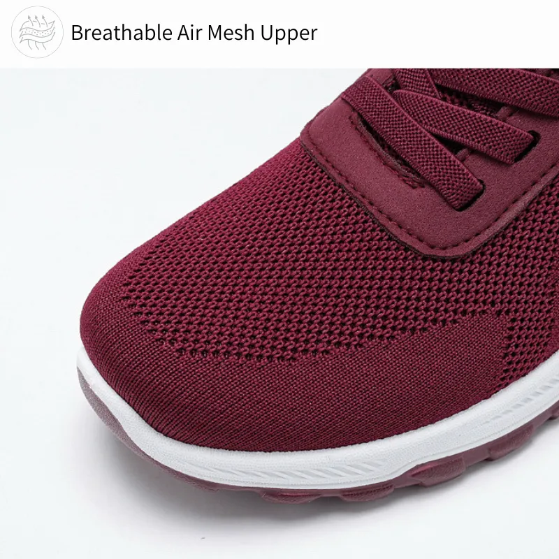 Cuzcare Orthopedic Women Shoes Breathable Lace-Up Women Vulcanized Sneakers