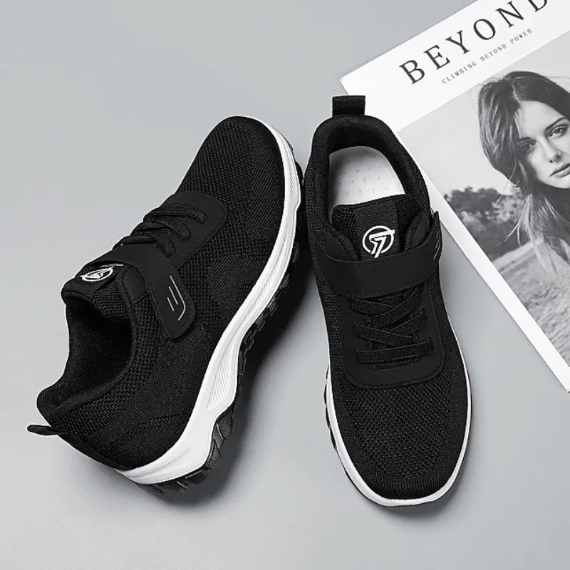 Cuzcare Orthopedic Women Shoes Breathable Lace-Up Women Vulcanized Sneakers