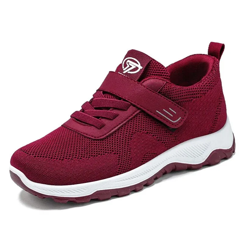 Cuzcare Orthopedic Women Shoes Breathable Lace-Up Women Vulcanized Sneakers