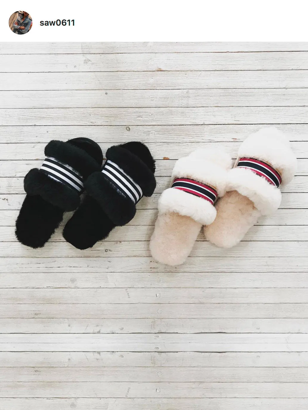 EMU Australia Shearling "Wrenlette" Slides (Black)