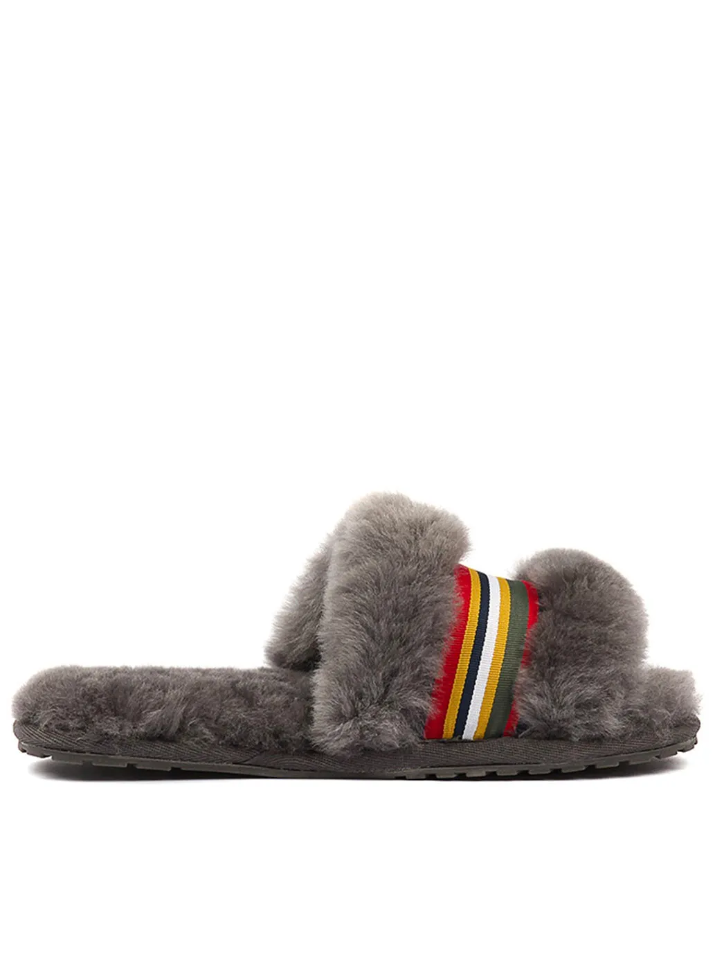 EMU Australia Shearling "Wrenlette" Slides (Charcoal)