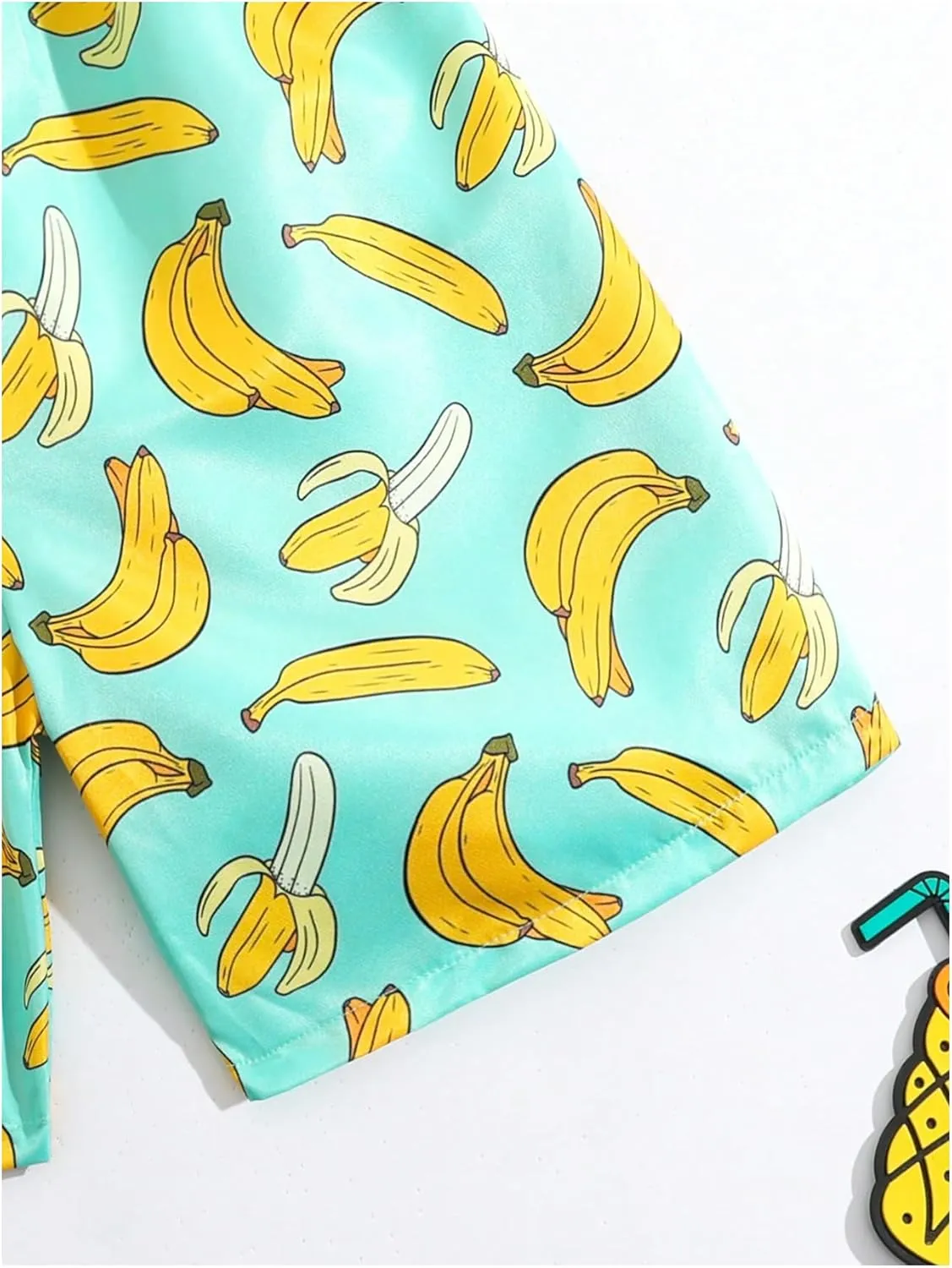 Floerns Boy's Patchwork Drawstring Waist Printed Summer Boho Track Shorts