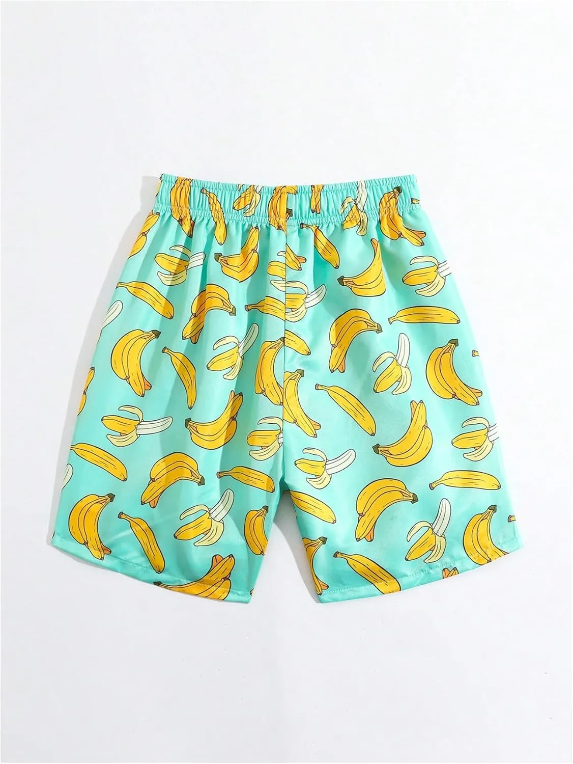 Floerns Boy's Patchwork Drawstring Waist Printed Summer Boho Track Shorts
