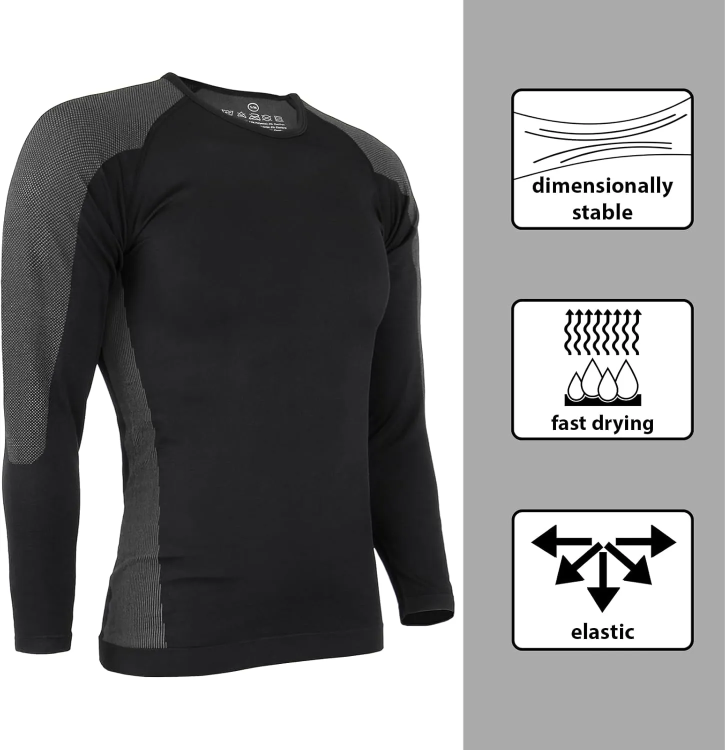 Functional Wear Thermal Underwear Men Breathable Quick Drying Warm Base Layer Mens Cold Weather Set Long Johns