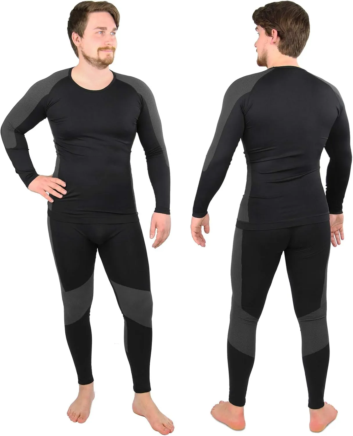 Functional Wear Thermal Underwear Men Breathable Quick Drying Warm Base Layer Mens Cold Weather Set Long Johns