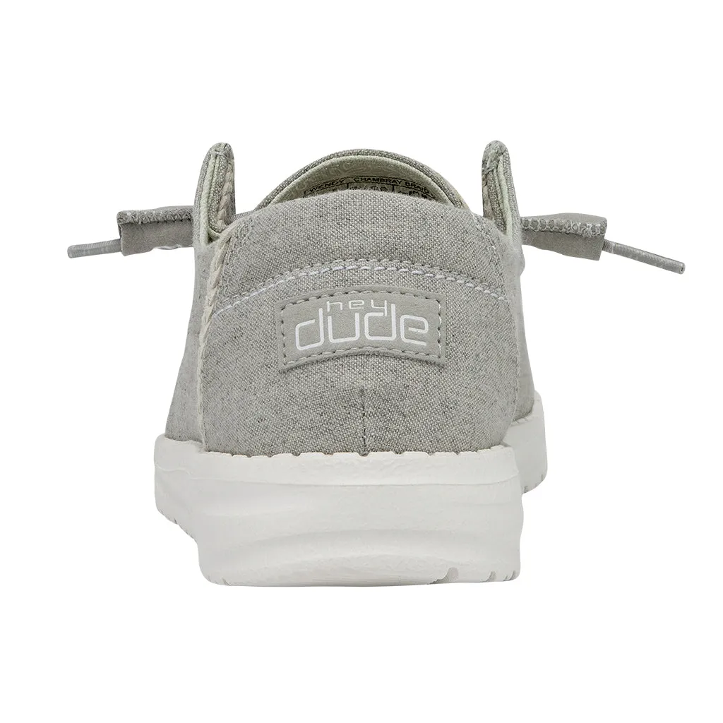 Hey Dude Ladies Wendy Chambray Braid Grey Shoes 121413327