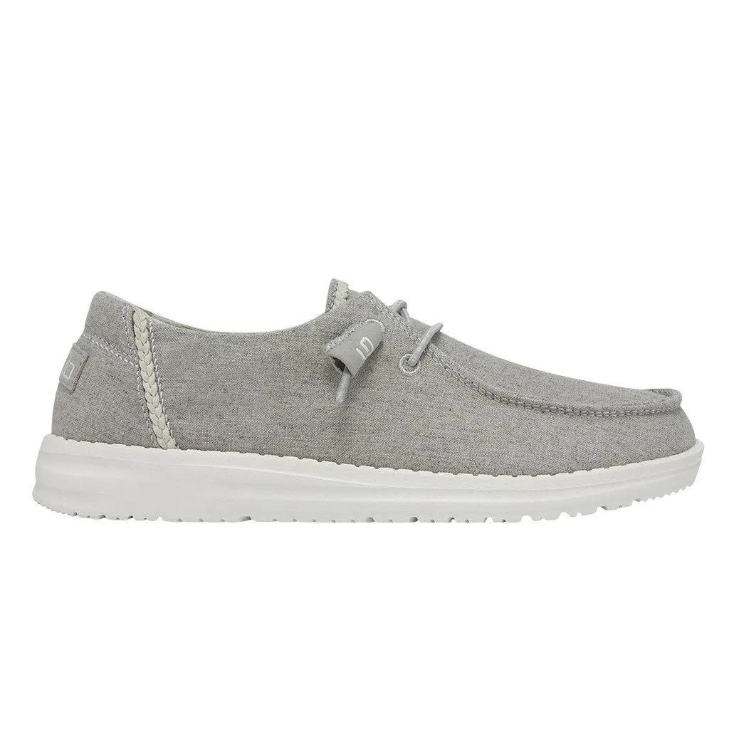 Hey Dude Ladies Wendy Chambray Braid Grey Shoes 121413327