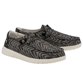 Hey Dude Ladies Wendy Woven Zebra Black Shoes 121414740