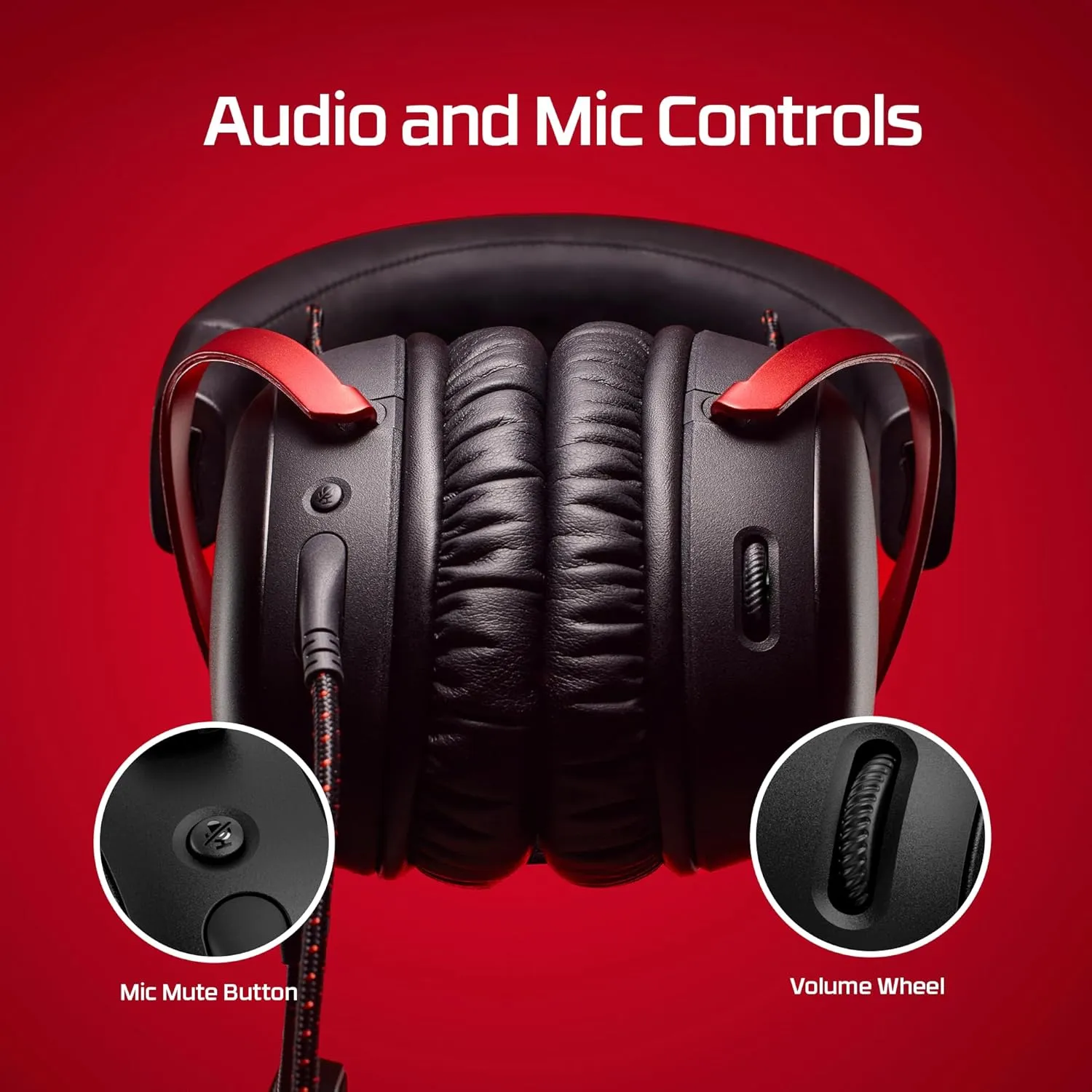 HyperX Cloud III  Wired Gaming Headset, PC, PS5, Xbox Series X|S, Angled 53mm Drivers, DTS Spatial Audio, Memory Foam, Durable Frame, Ultra-Clear 10mm Mic, USB-C, USB-A, 3.5mm  Black/Red