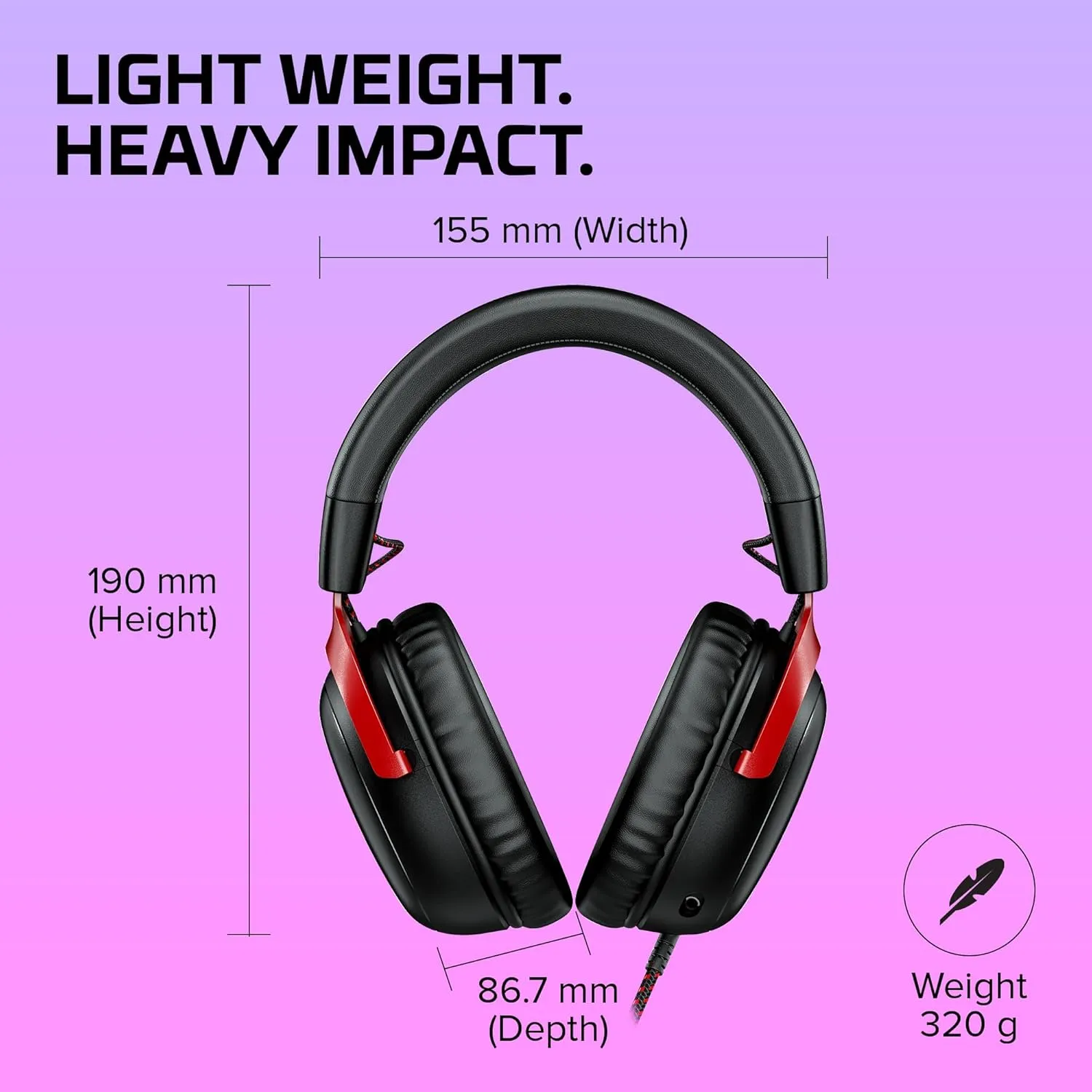HyperX Cloud III  Wired Gaming Headset, PC, PS5, Xbox Series X|S, Angled 53mm Drivers, DTS Spatial Audio, Memory Foam, Durable Frame, Ultra-Clear 10mm Mic, USB-C, USB-A, 3.5mm  Black/Red
