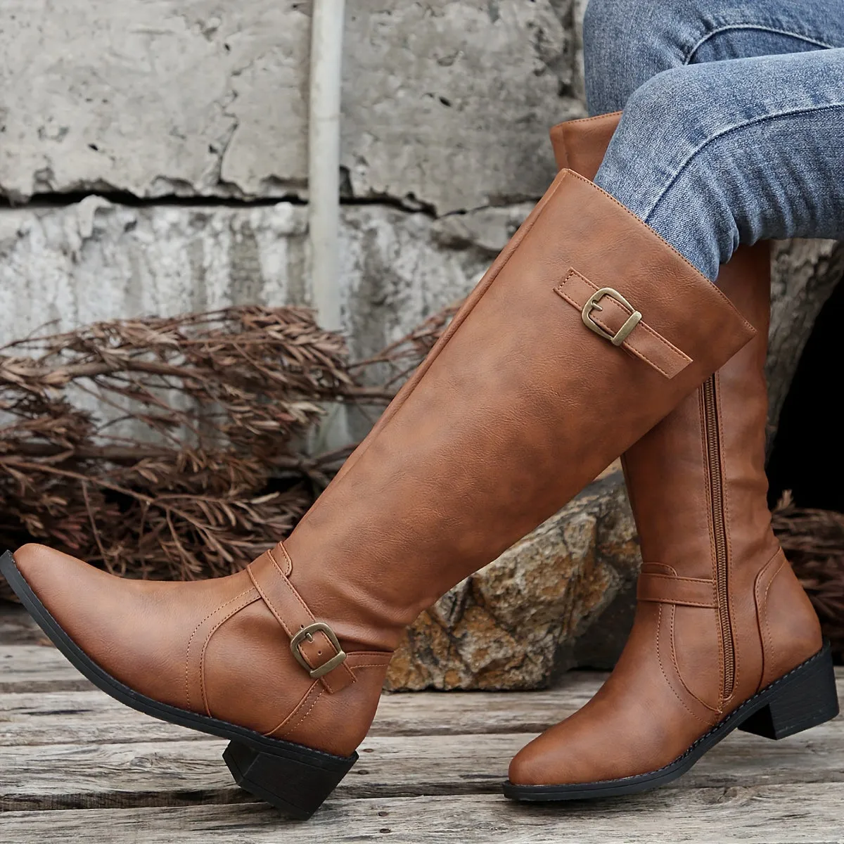 Ivyshape | Chic Pointed-Toe Long Boots