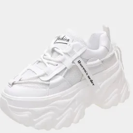 Joskaa 2024 New Platform Chunky White Sneakers
