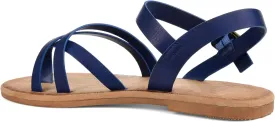 Journee Collection Women's Vasek Strappy Ankle Wrap Sandal  Color Blue Size 8M