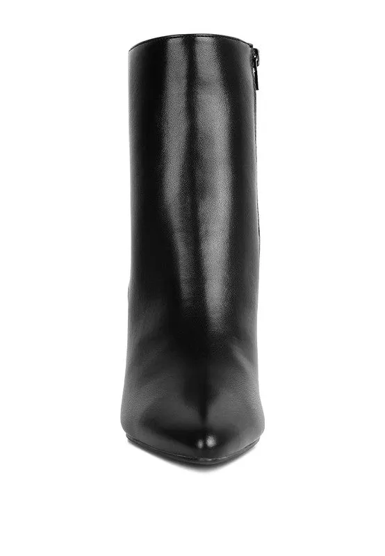 Keep it real Metallic Accent Heel High Ankle Boots