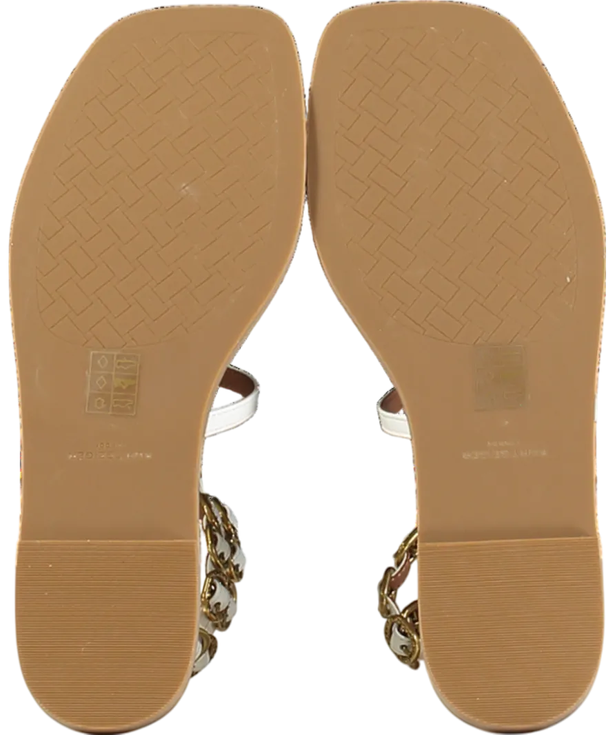 Kurt Geiger White Regent Flat Gladiator Sandals UK 8 EU 41 👠