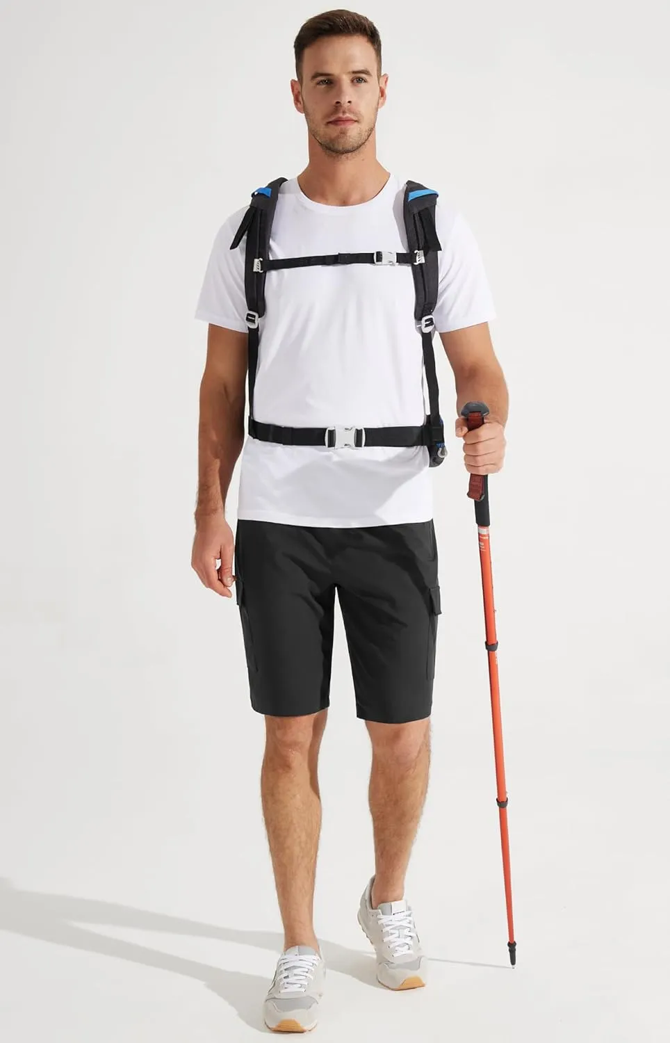 Libin Men's Hiking Cargo Shorts Lightweight Quick Dry Athletic Casual Shorts for Golf Outdoor Active Zipper Pockets