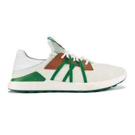 Manele Men's Breathable Golf Shoe in White and Bamboo