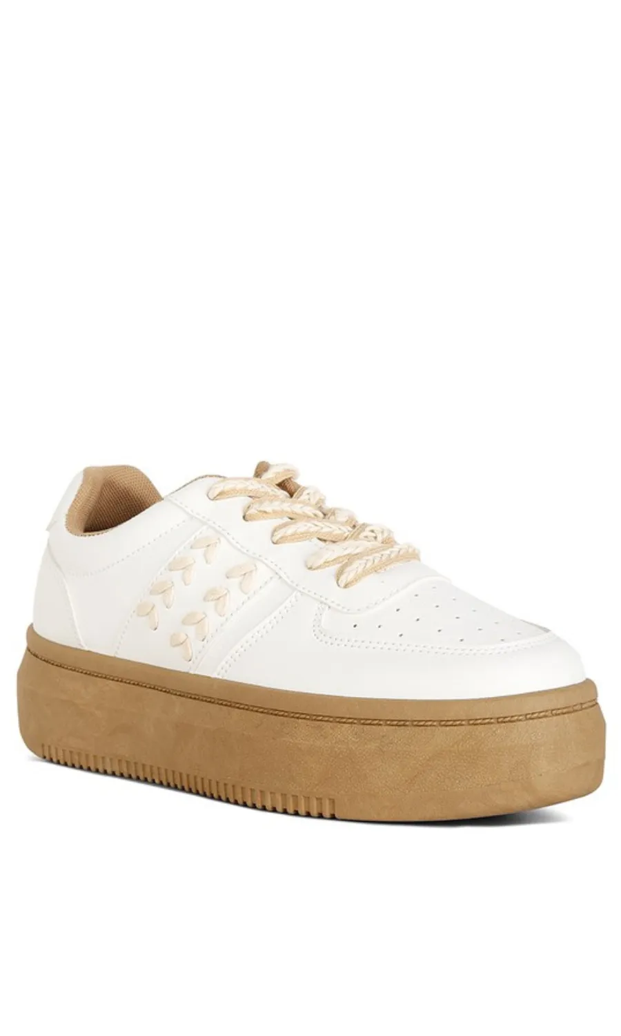 Maya Vegan Leather Stitch Sneakers