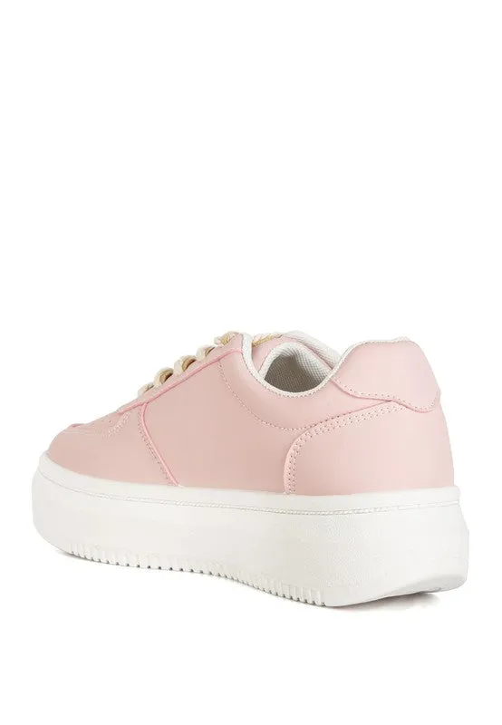 Maya Vegan Leather Stitch Sneakers