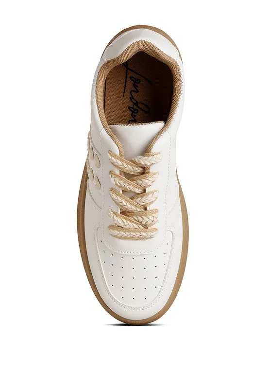 Maya Vegan Leather Stitch Sneakers