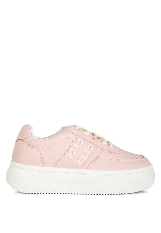 Maya Vegan Leather Stitch Sneakers