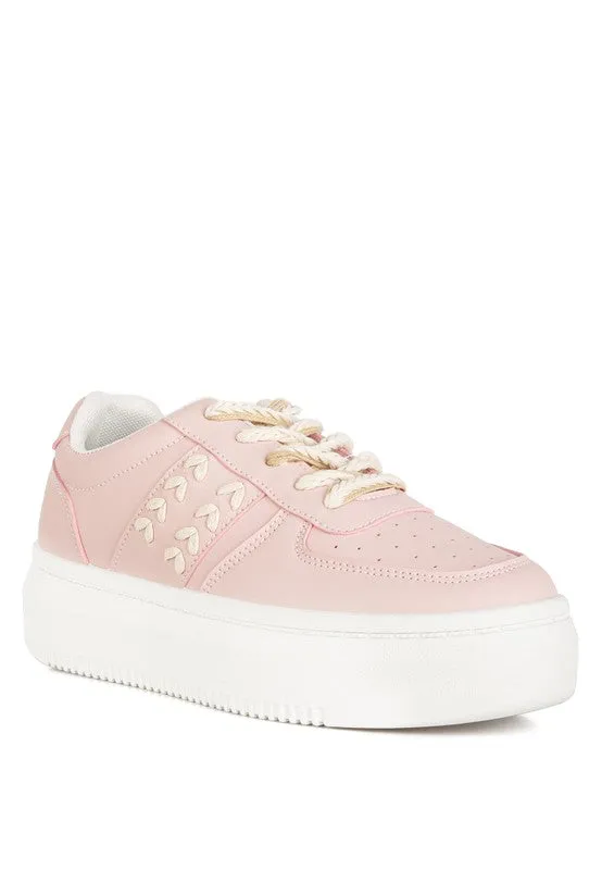 Maya Vegan Leather Stitch Sneakers