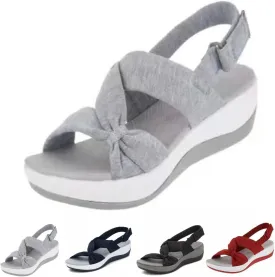 Sandals for Women 2025 Orthopedic Arch Support Reduces Pain Comfy Sandal Walking Shoes Orthotic Low Platform Wedges Sandals with Back Strap