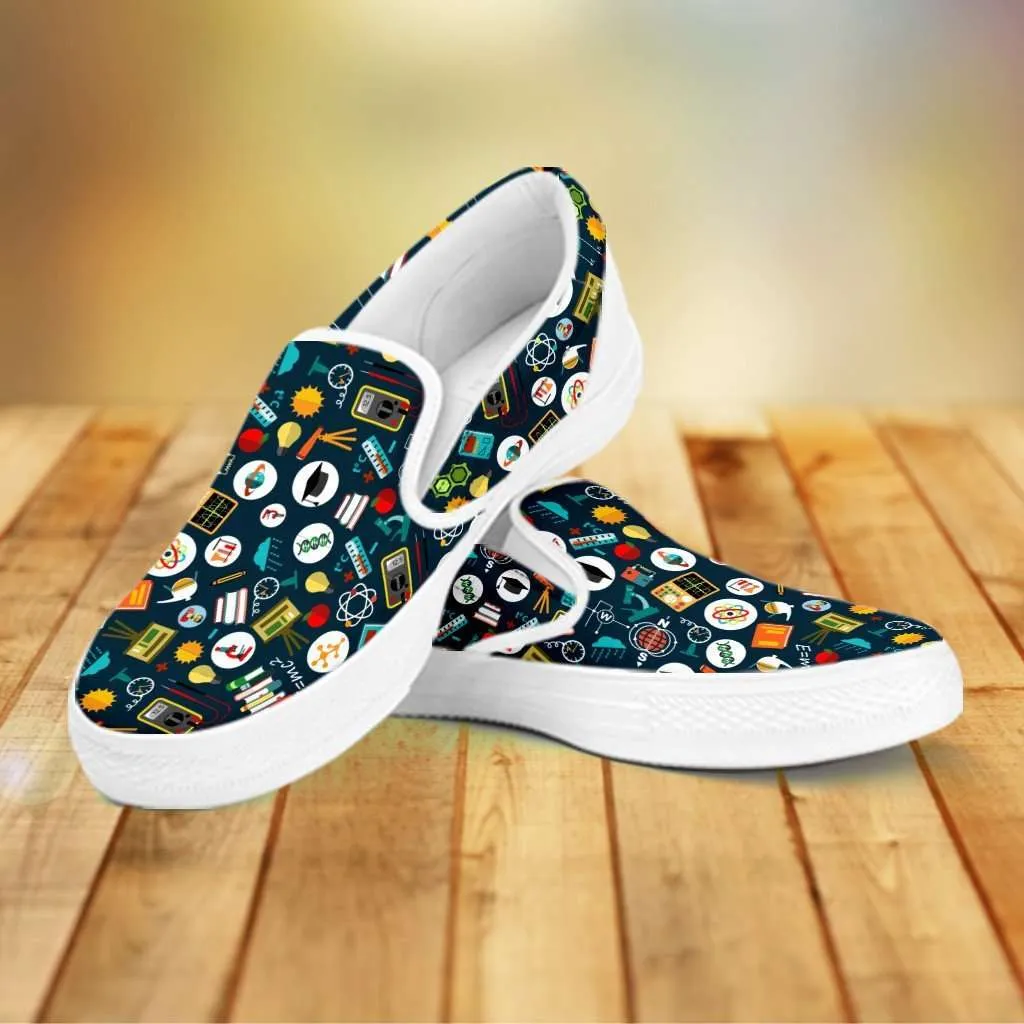 School Images all over print Teacher Slip-on Shoes