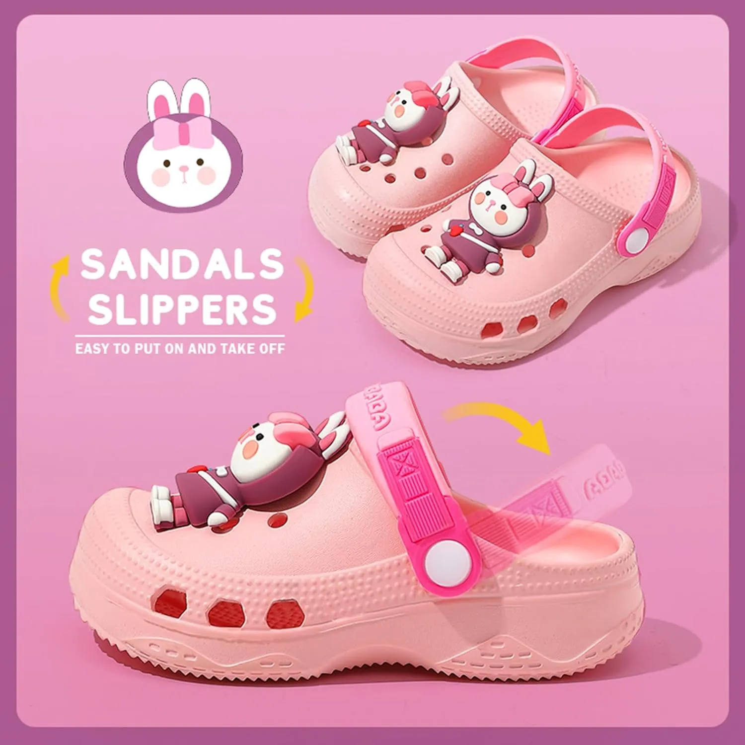 Toddler Clogs Boys Girls Kids Dinosaur Garden Shoes Slip on Sandals Slides Water Summer Shoes for Outdoor Beach Pool