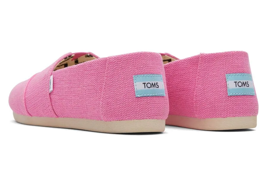 TOMS Womens Alpargata Heritage Canvas Espadrille - Pink