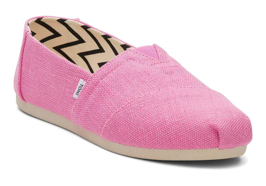 TOMS Womens Alpargata Heritage Canvas Espadrille - Pink