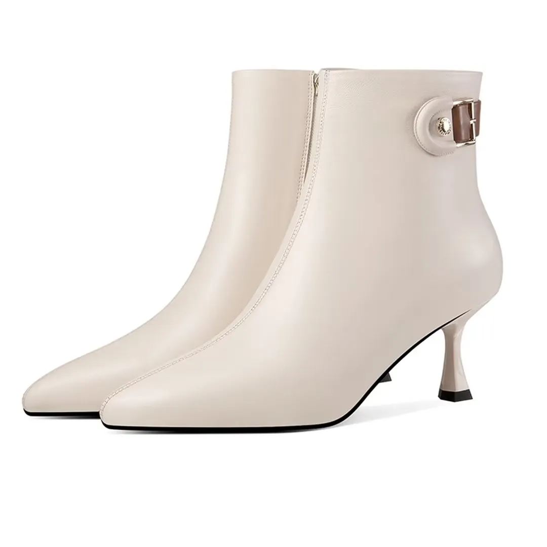Veltique Chic Zippered Ankle Booties