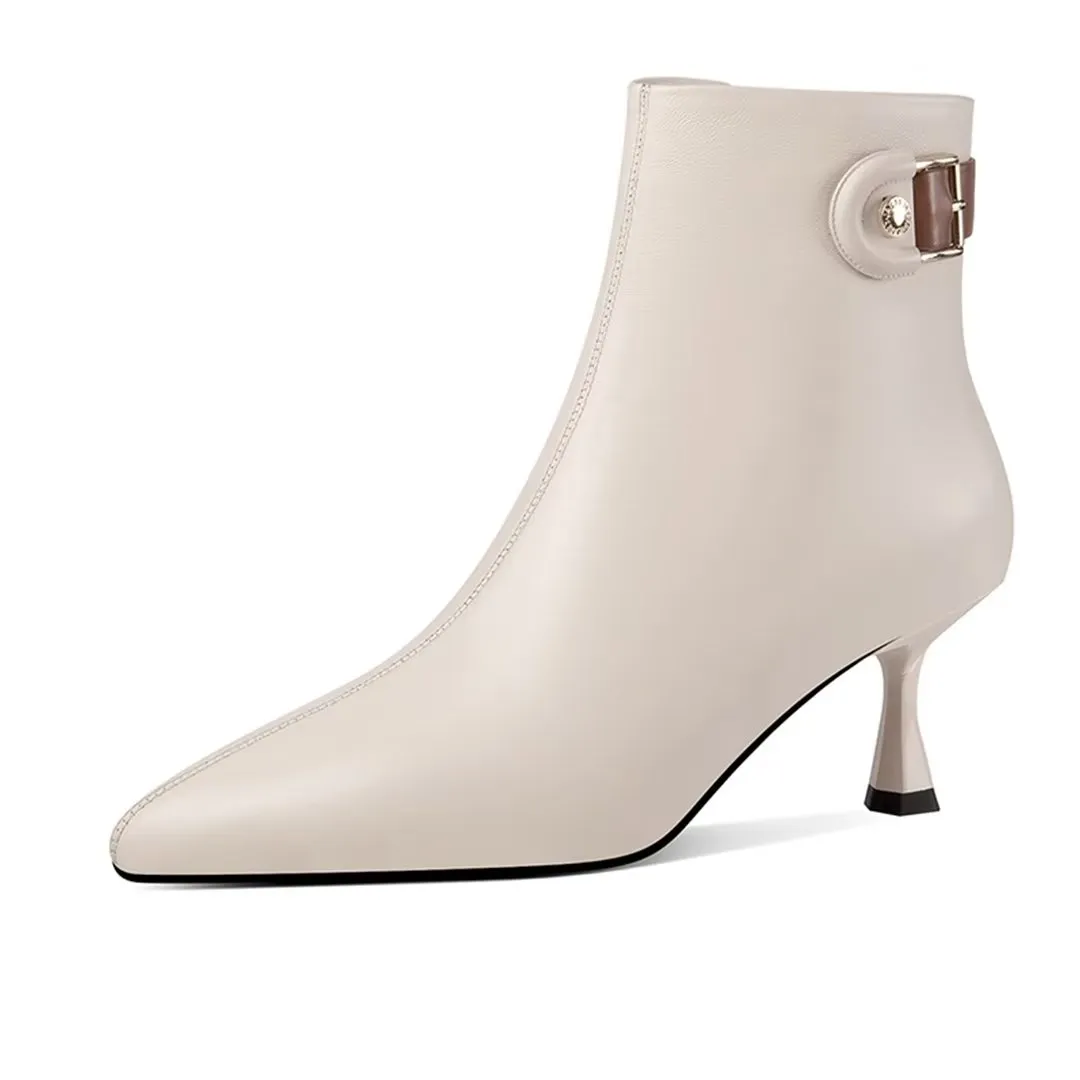 Veltique Chic Zippered Ankle Booties