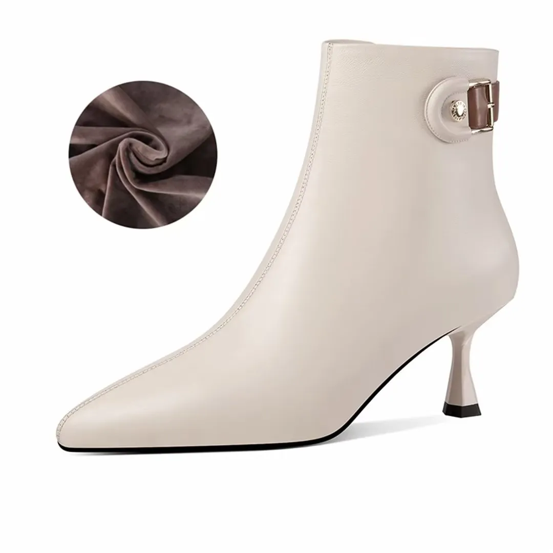 Veltique Chic Zippered Ankle Booties