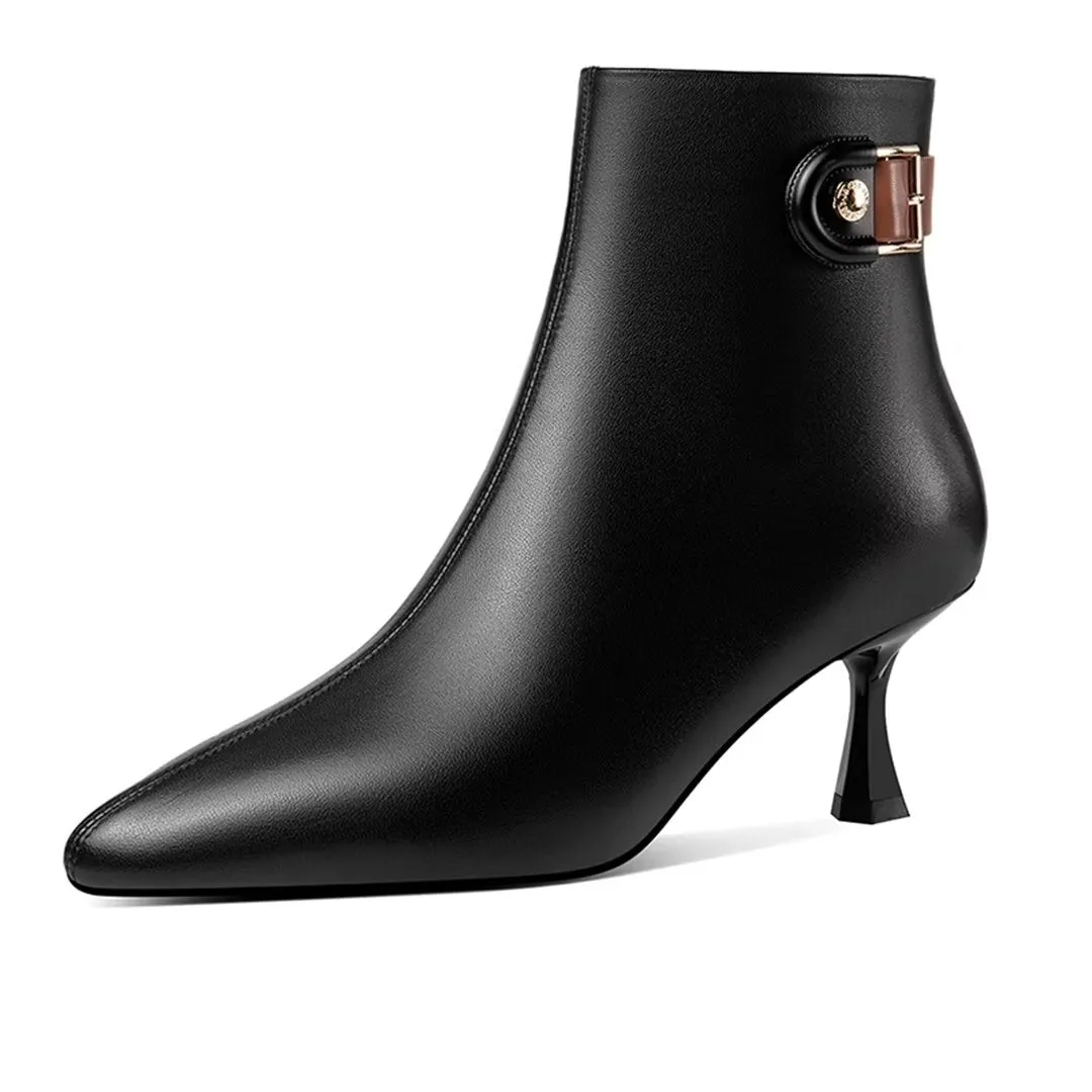 Veltique Chic Zippered Ankle Booties