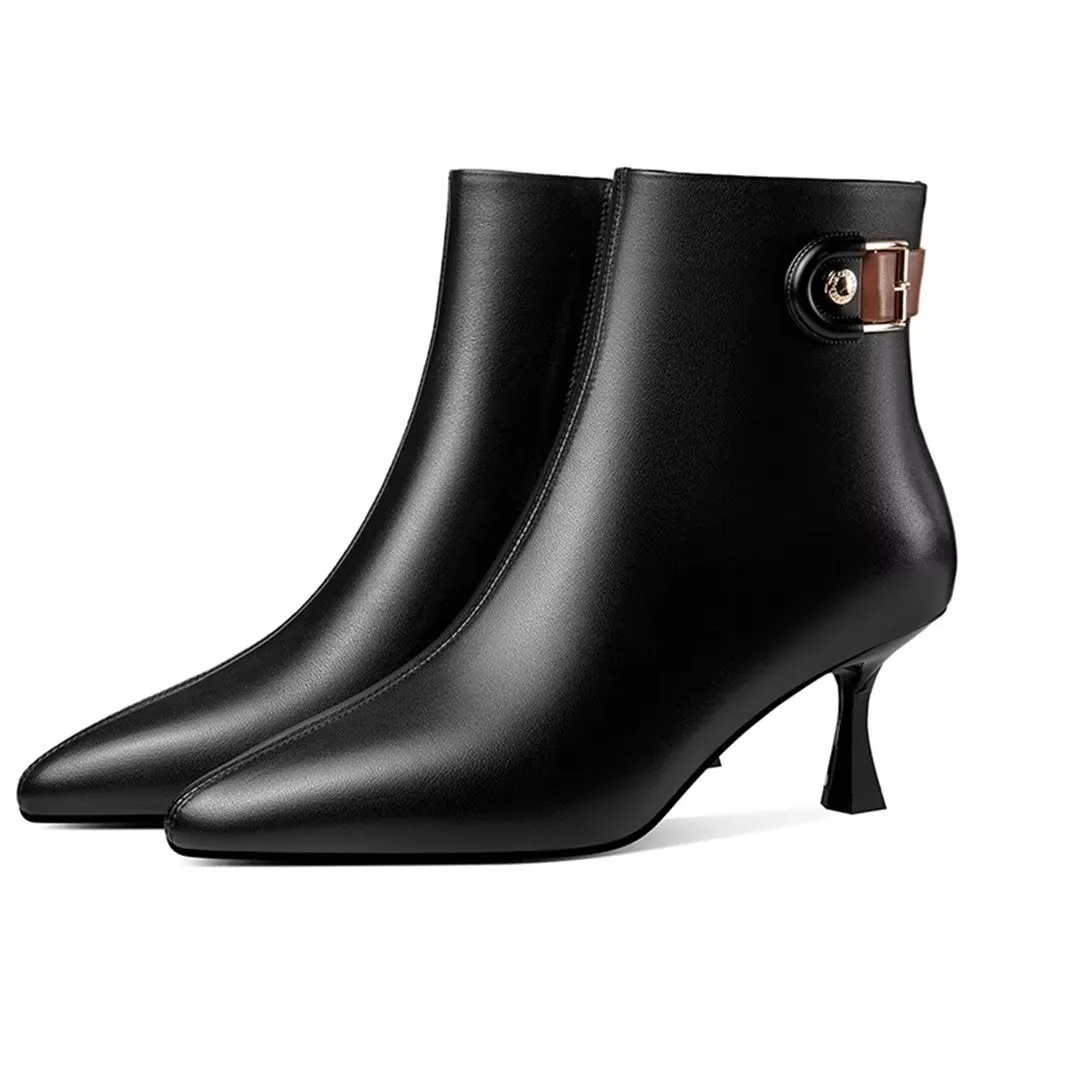 Veltique Chic Zippered Ankle Booties