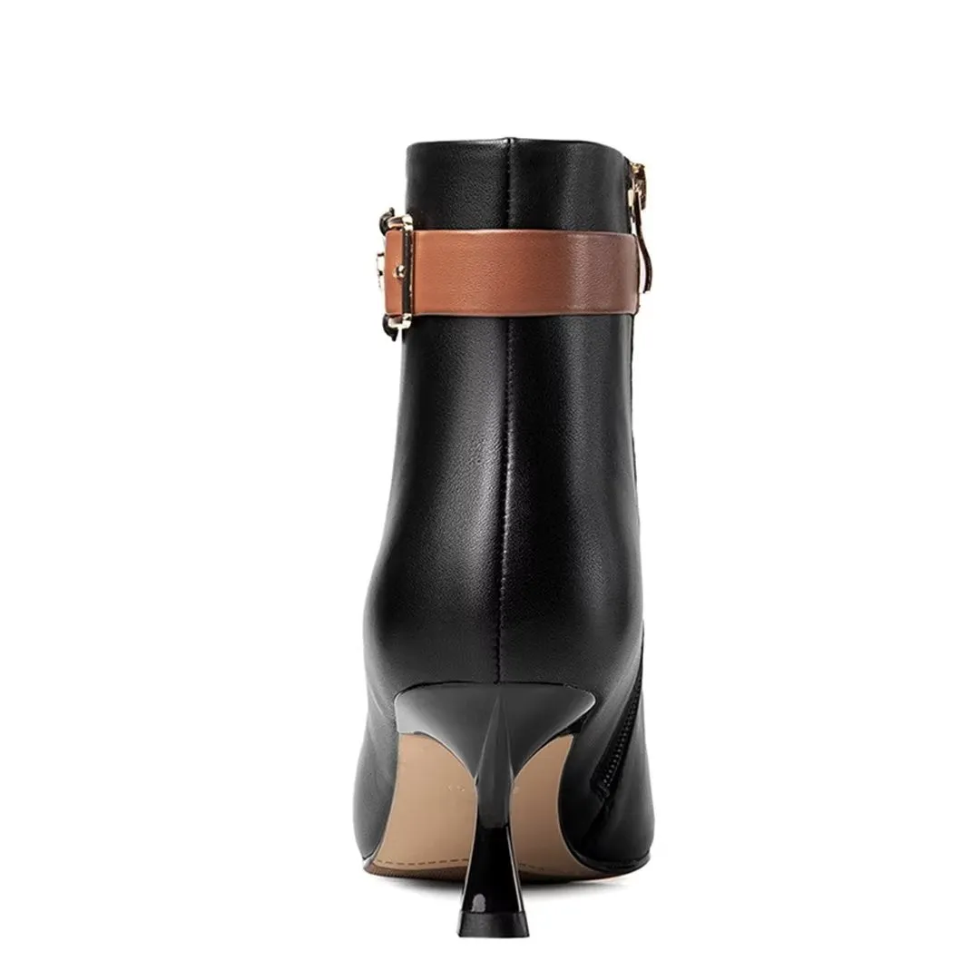 Veltique Chic Zippered Ankle Booties