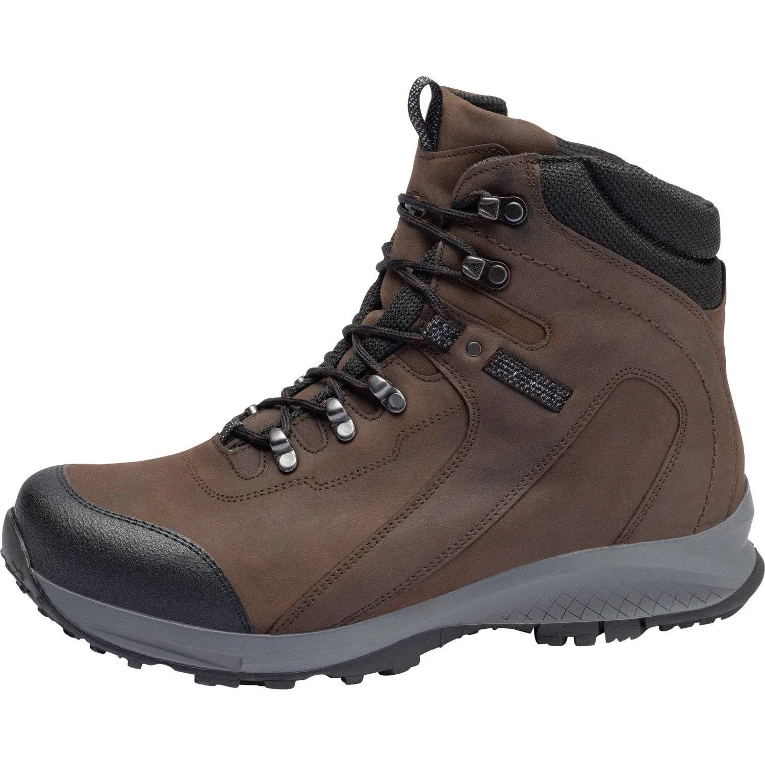 Waldlaufer 335978 401 216 - Hen Mens Wide Brown Leather Waterproof Water Resistant Arch Support Lace Up Ankle Boots