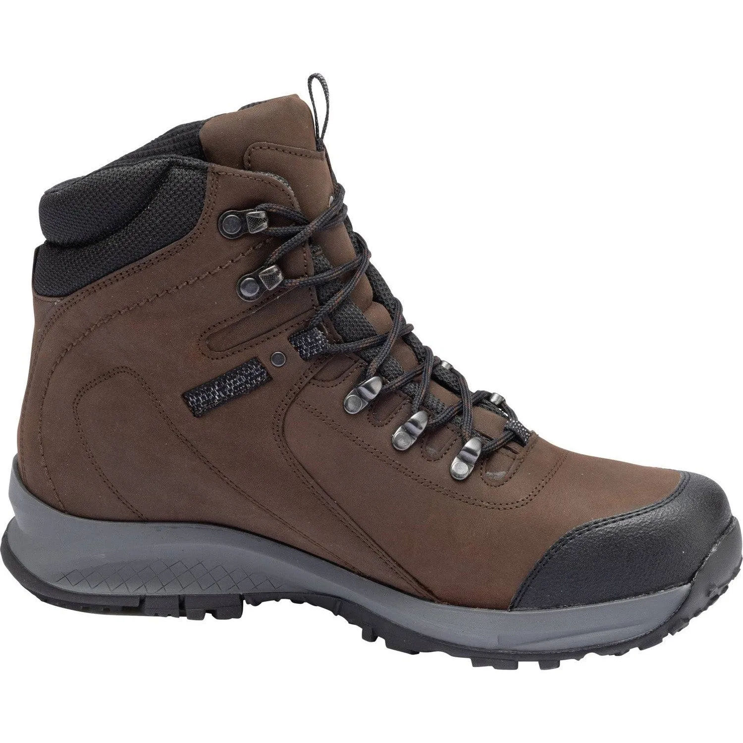 Waldlaufer 335978 401 216 - Hen Mens Wide Brown Leather Waterproof Water Resistant Arch Support Lace Up Ankle Boots
