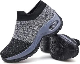 Women's Walking Shoes Sock Sneakers - Mesh Slip On Air Cushion Lady Girls Modern Jazz Dance Easy Shoes Platform Loafers