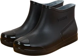 Yellow Rain Boots Womens Size 9 Short Rain Boots For Women Ankle Rubber Rain Shoes For Ladies Comfort Garden Shoes